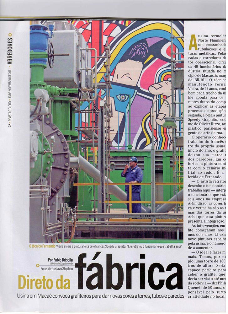 Marchal Mithouard, Shaka. El Globo (Brésil). Article dans le magazine "EL GLOBO" (Brésil) 11/11/2011